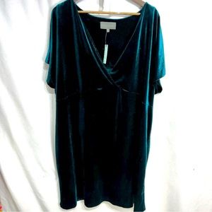 NWT ANTHROPOLOGIE SUNDAY IN BROOKLYN NANCY VELVET TUNIC DRESS HOLLY 2 X PLUS